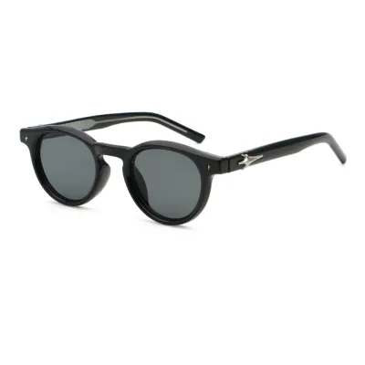NEW IMITATION ACETATE PROPIONIC ACID ROUND FRAME SUNGLASS GB-9848B